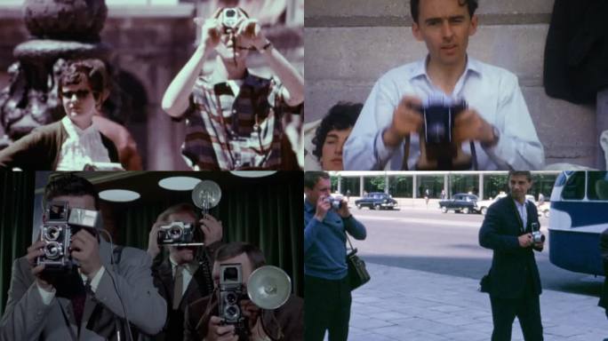 60年代老式胶卷胶片照相机闪光灯拍照历史