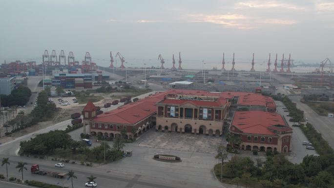 4K航拍 钦州港保税商品直销中心