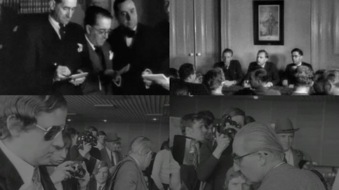 40年代新闻记者拍摄采编采访打字机历史