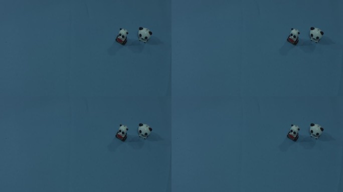 【4K灰度】熊猫挂件绿布抠像