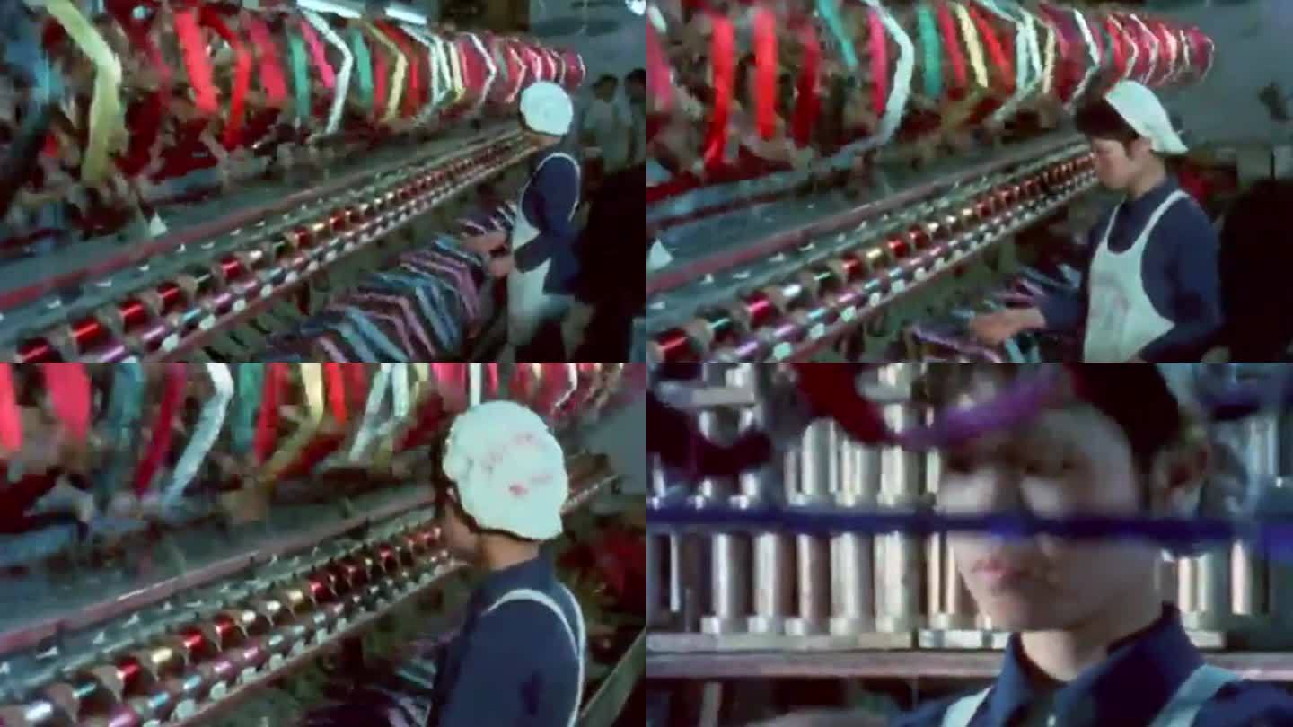 上世纪中国苏州丝绸面料传统纺织机手工艺