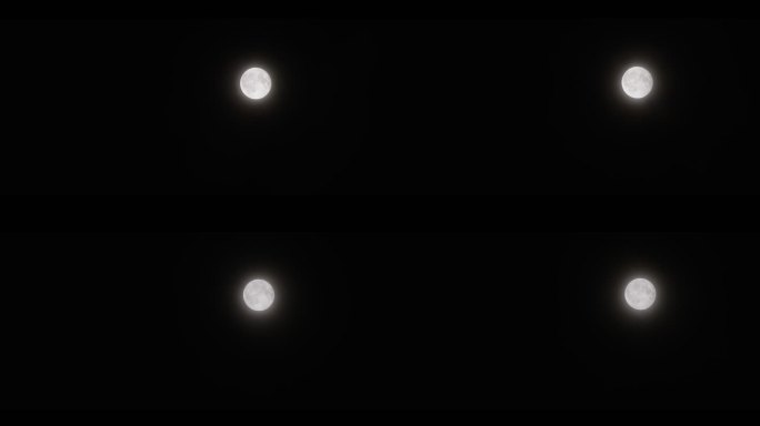 夜晚空中的圆月月亮延时镜头