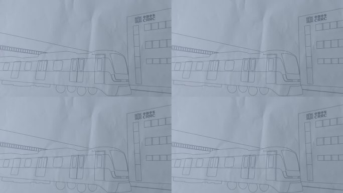 【4K灰度】有轨电车图纸汽车图纸
