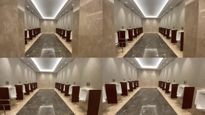 酒店景区公共厕所洗手间男厕小便池干净卫生