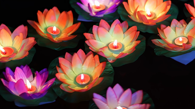清明节清明2025蛇年元宵放河灯祈福河灯
