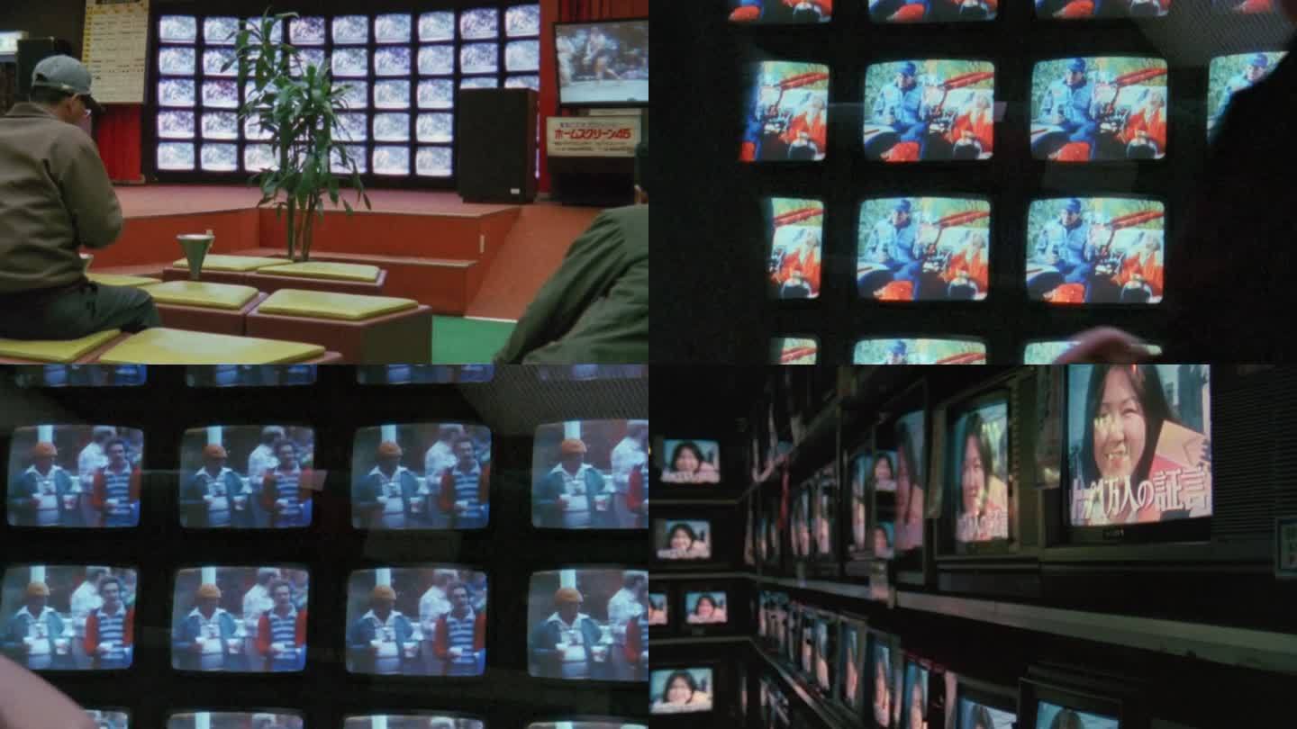 70年代百货商场电视机柜台展示进口电视机