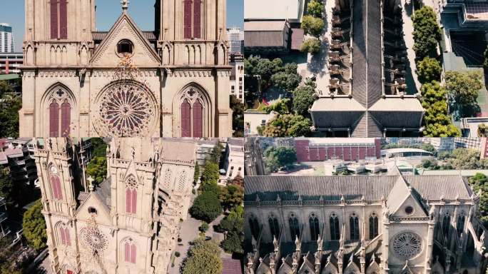 广州圣心大教堂航拍