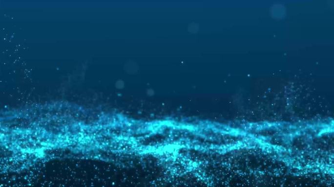 蓝色粒子海洋AE文件