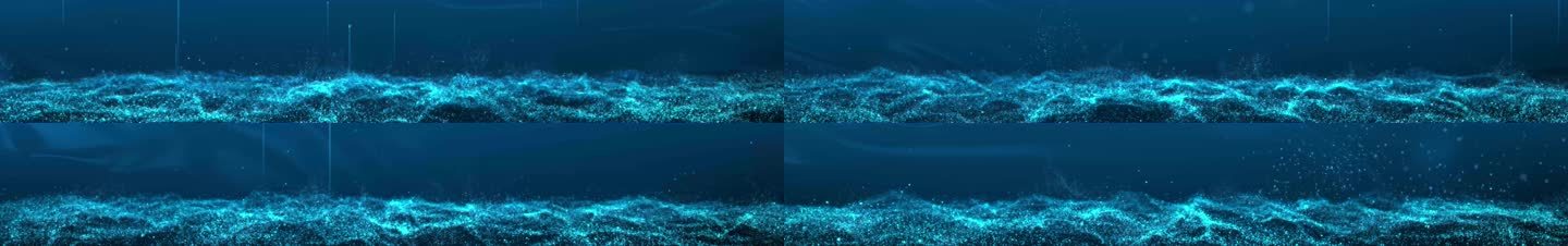蓝色粒子海洋AE文件