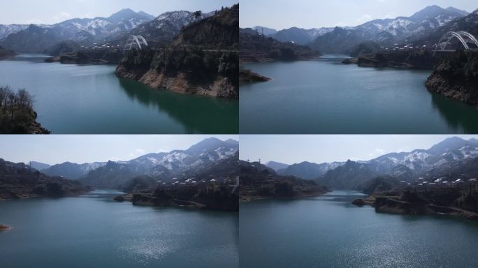 浙西大峡谷水库雪山