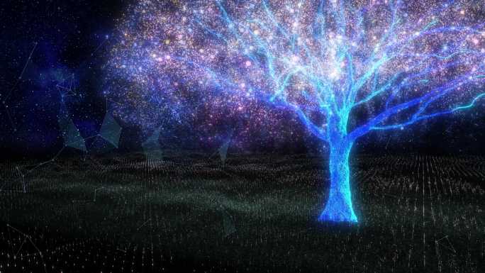4K星空下的粒子树