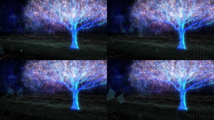 4K星空下的粒子树