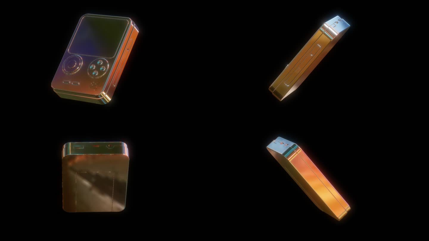 赛博朋克元宇宙G5游戏机透明通道素材