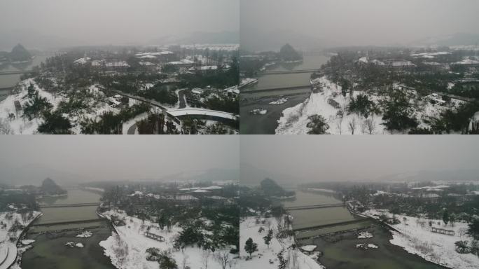安吉香溢度假村雪景