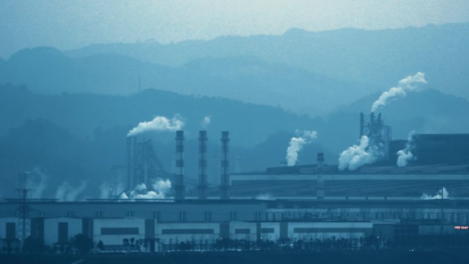 浓烟滚滚空气污染工业化工厂重庆钢铁厂