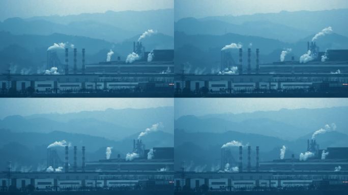 浓烟滚滚空气污染工业化工厂重庆钢铁厂