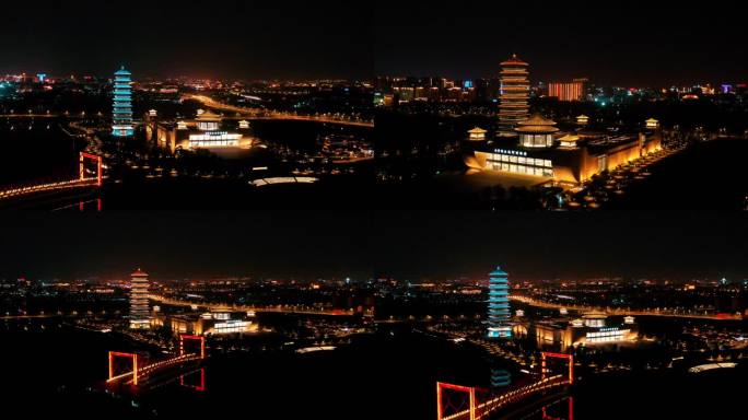大运河博物馆夜景塔运河扬州瘦西湖大明寺
