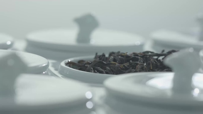 微距升格实拍乌龙茶岩茶大红袍凤凰单丛茶罐