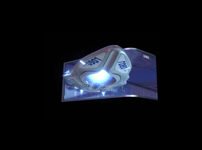 裸眼3D飞船太空舱AE模板(可代做）