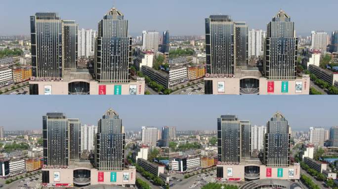 大气航拍湖南湘西城市商业广场 (2)