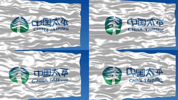 太平保险中国太平保险logo旗帜飘扬