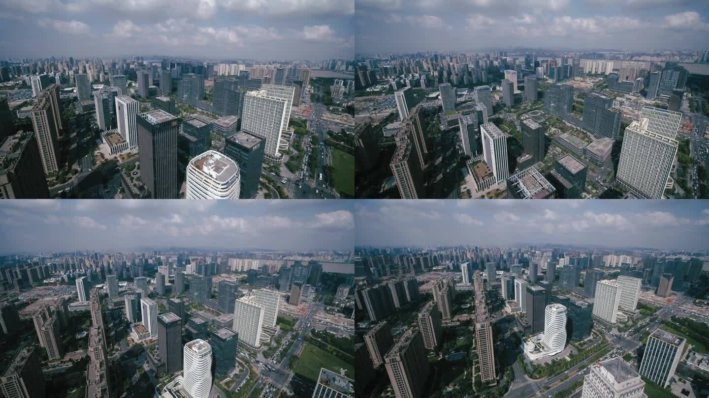 【4K】杭州滨江航拍城市大楼航拍CBD