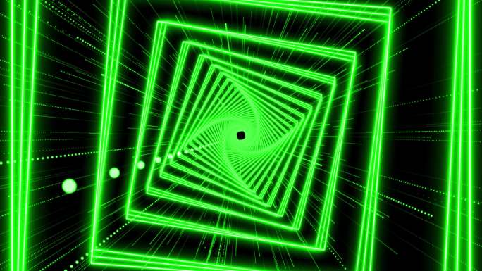 4K粒子正方形空间感穿梭绿色17