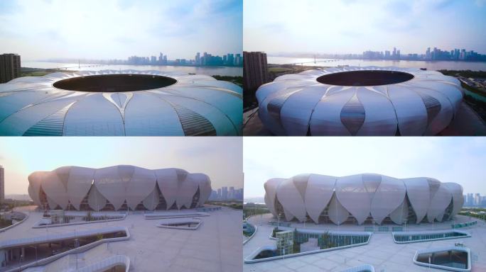 【4K】杭州奥体中心亚运会标志性建筑