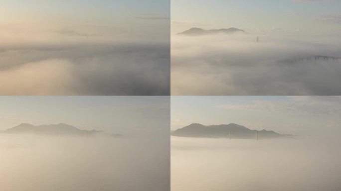 4K惠州海湾大桥平流雾延时