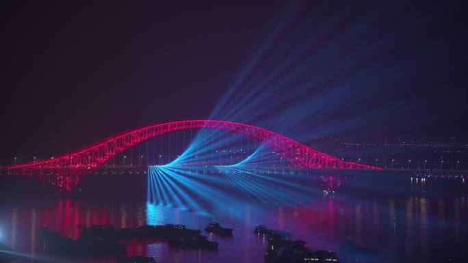 【正版8K素材】广州南沙明珠湾大桥灯光秀