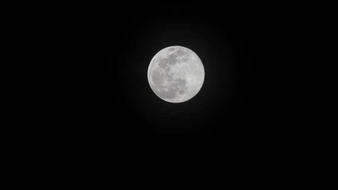 中秋大圆月亮黑夜月球拍摄