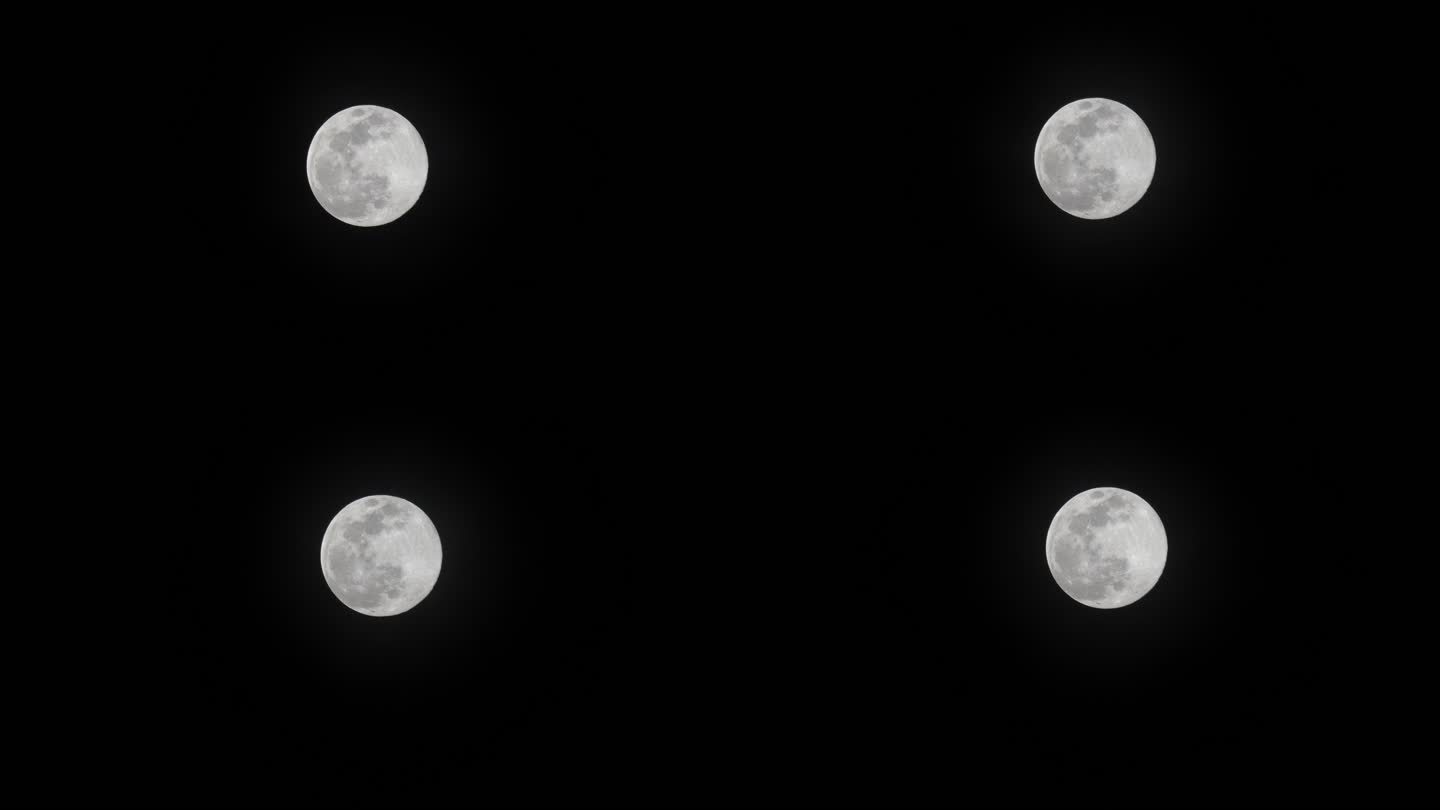 中秋大圆月亮黑夜月球拍摄