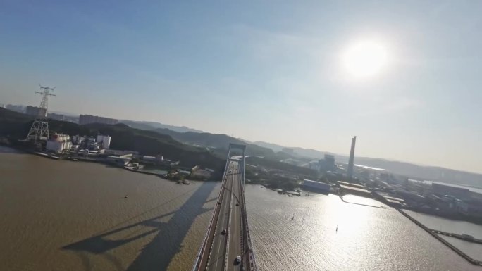 航拍-穿越机-汕头海湾大桥