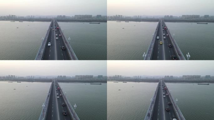 南京长江大桥4K航拍原素材