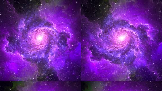 紫色梦幻神秘绝美宇宙粒子纵深星云