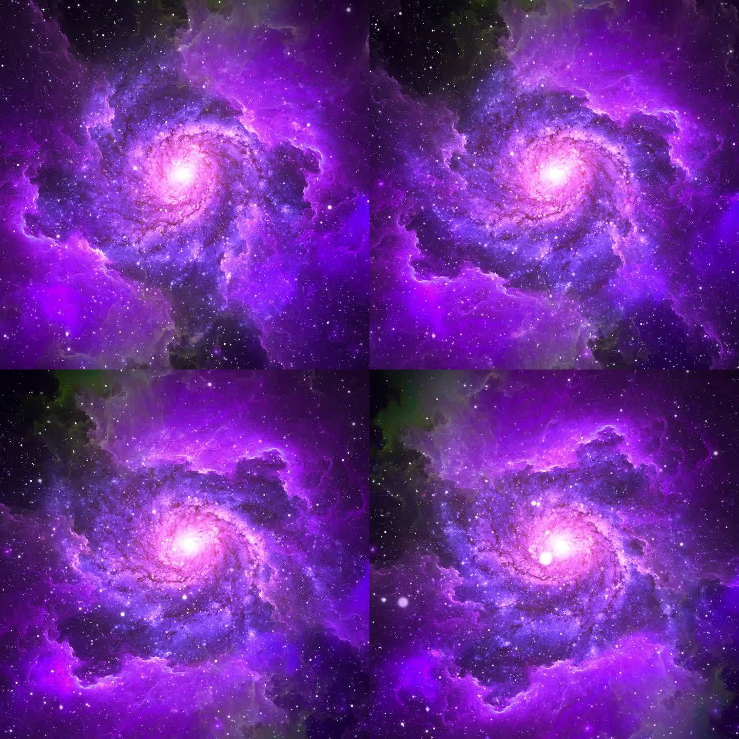 紫色梦幻神秘绝美宇宙粒子纵深星云
