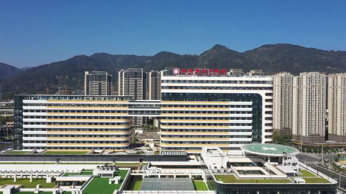 福建省妇产医院 医院大楼 正面升镜头