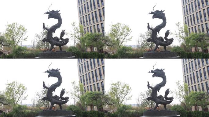 中国青铜龙雕塑