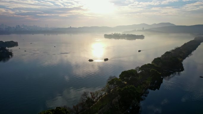 杭州西湖美景 水天一色