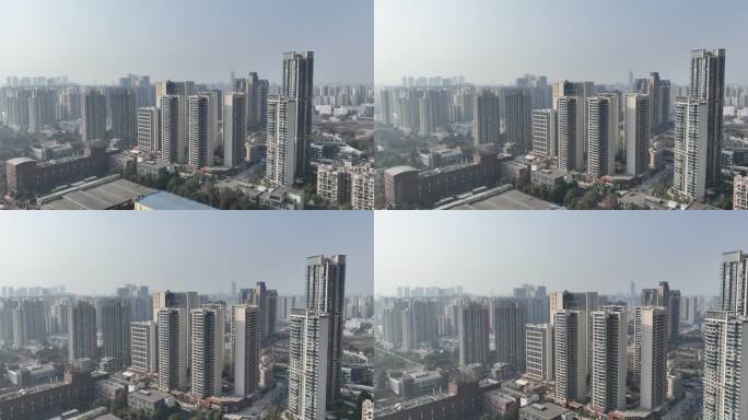 5.2K 成都东郊记忆周边城市建筑航拍