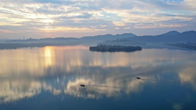 杭州西湖美景 水天一色