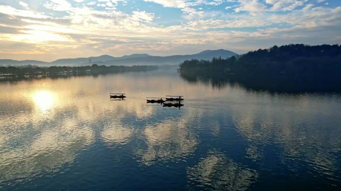 杭州西湖美景 水天一色