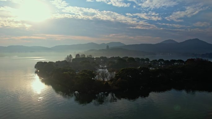 杭州西湖美景 水天一色