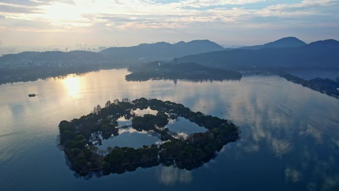 杭州西湖美景 水天一色