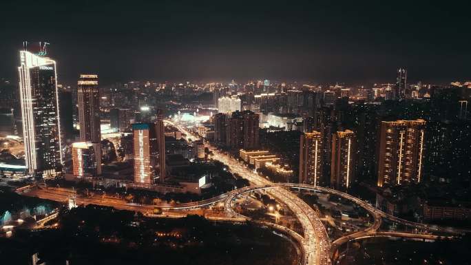 福州城市夜景4K 航拍延时