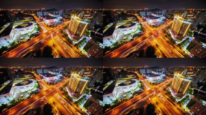 4K_厦门城市交通夜景延时摄影
