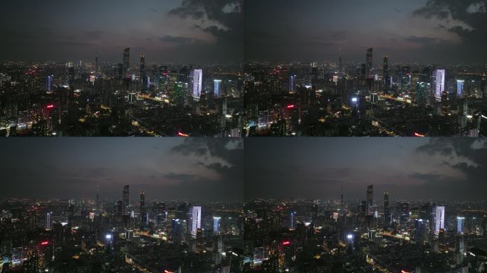 【4k航拍】珠江新城夜景