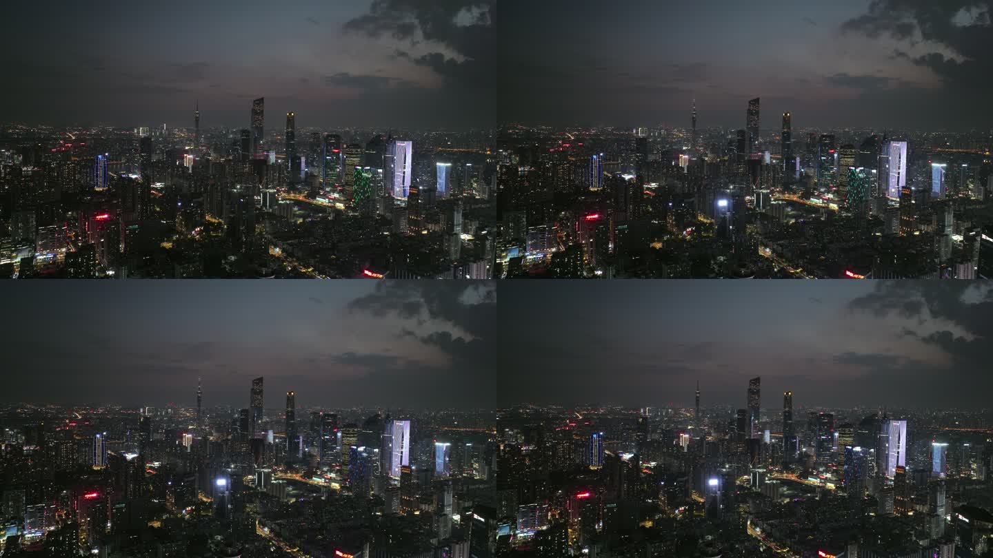【4k航拍】珠江新城夜景