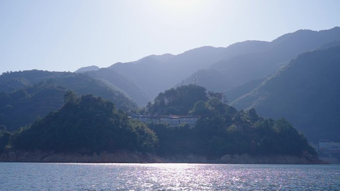 资兴东江湖水库沿岸山水风景