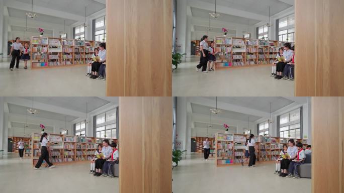 老师和学生看书